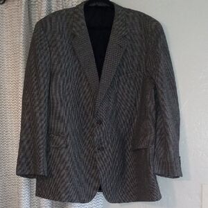 Source Unknown Black and Gray Checkered Blazer
